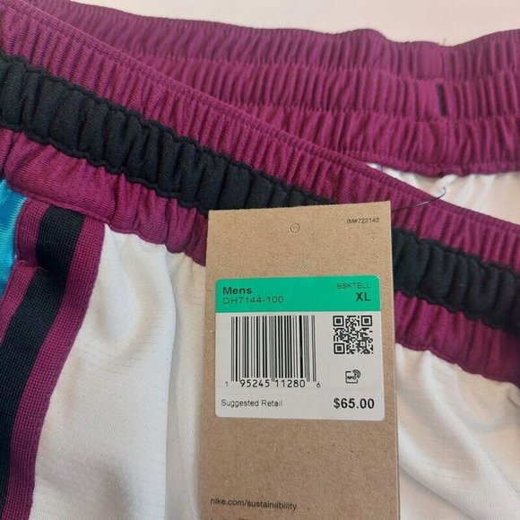 Nike Dri-Fit DNA+ Basketball Shorts M2Z Mens Size XL Loose Fit DH7144-100 White - Picture 4 of 6